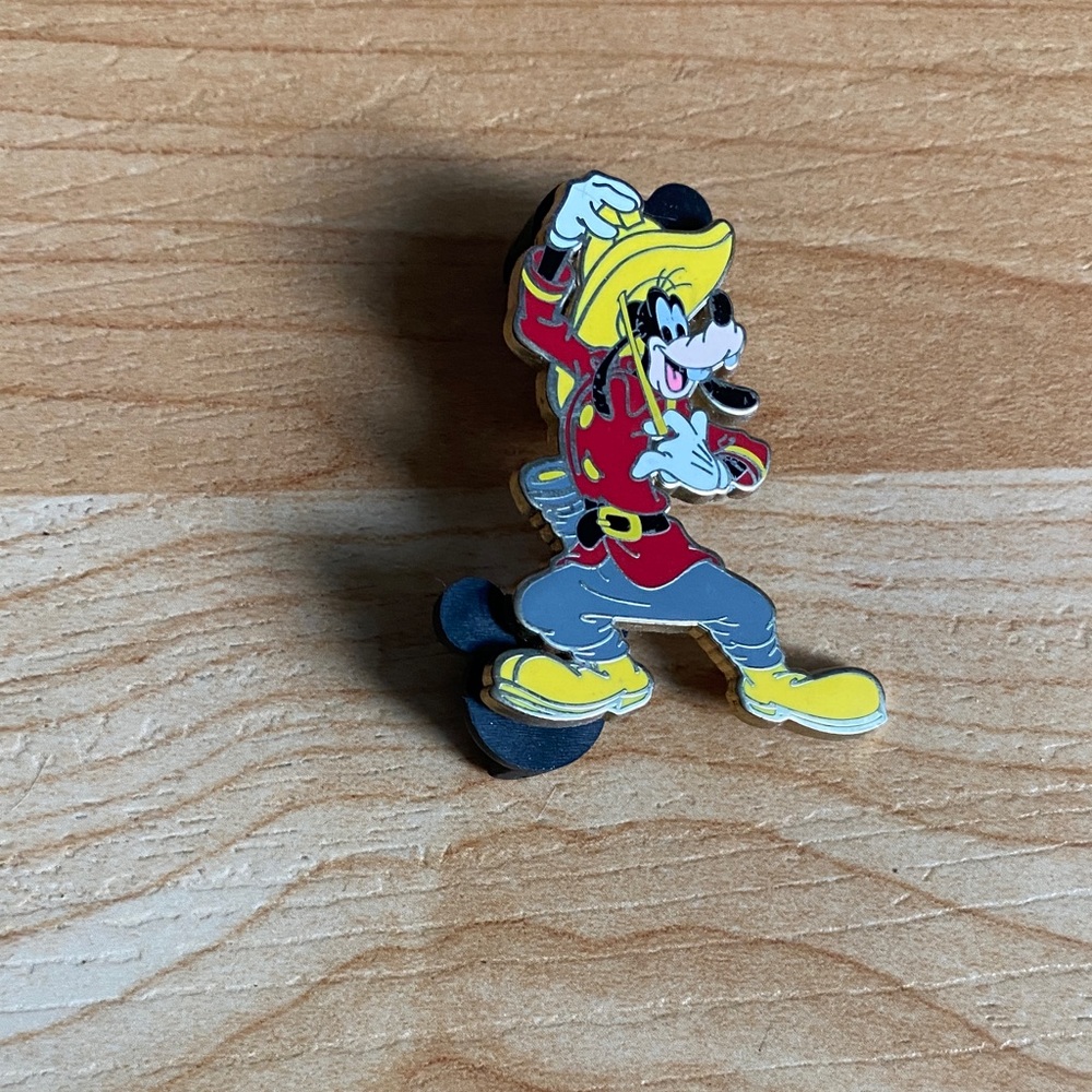 Goofy Firefighter Enamel Pin